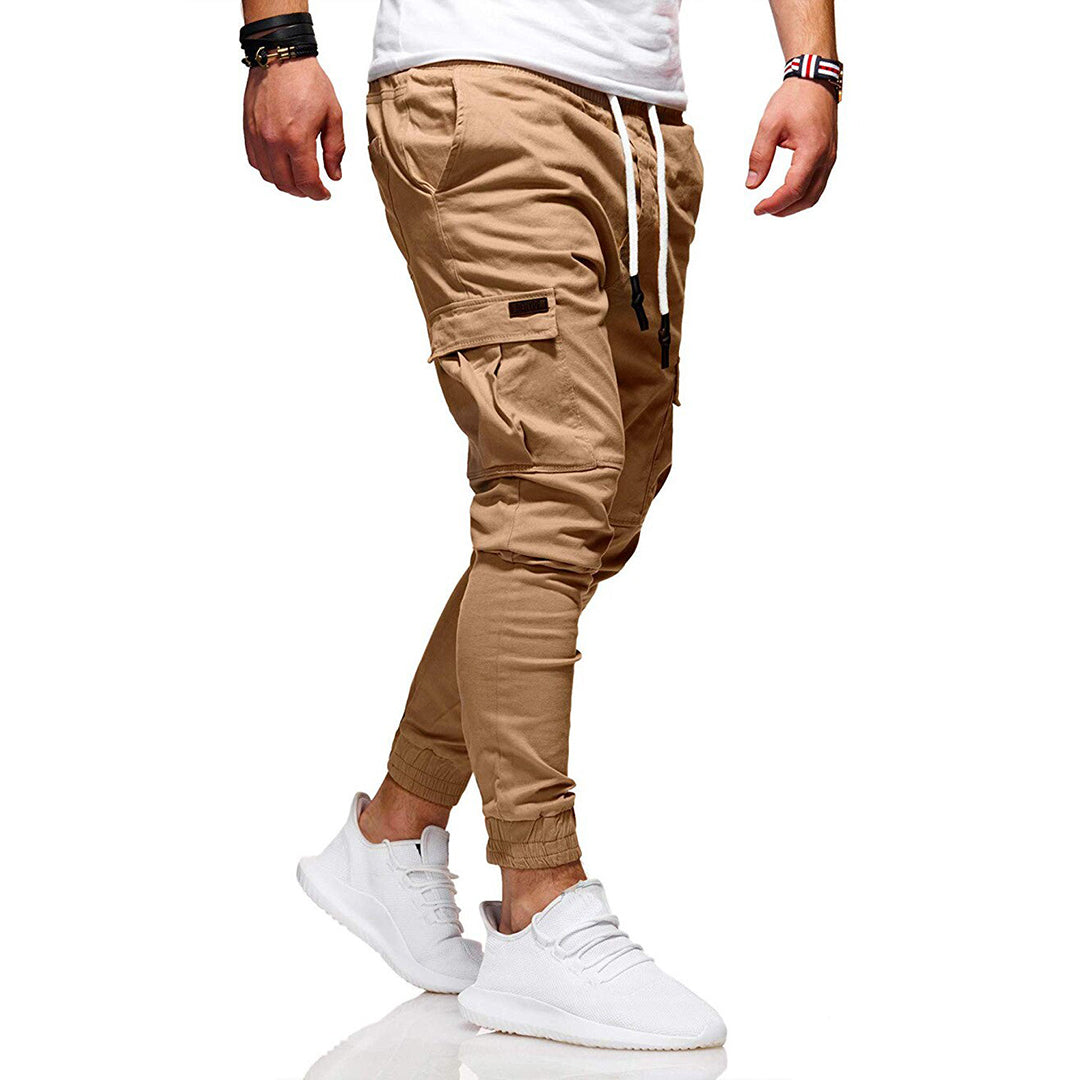 Men's Modern Cargo Jogger Pants with Adjustable Waist – Urban Streetwear & Outdoor Style