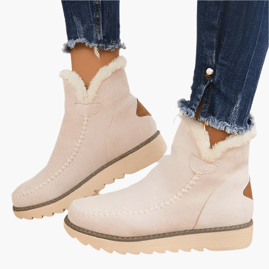 Women's Cozy Winter Snow Boots with Faux Fur Lining – Fashionable Warm Walking Shoes