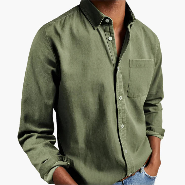 Men's Classic Button-Down Casual Shirt – Versatile Everyday Style
