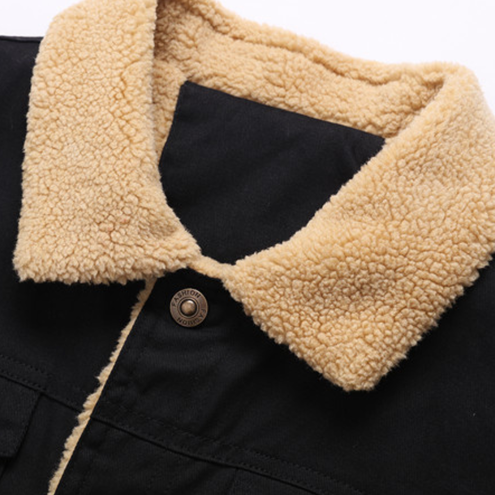 Men's Vintage Winter Bomber Jacket with Sherpa Lining – Classic Style for Cold Weather