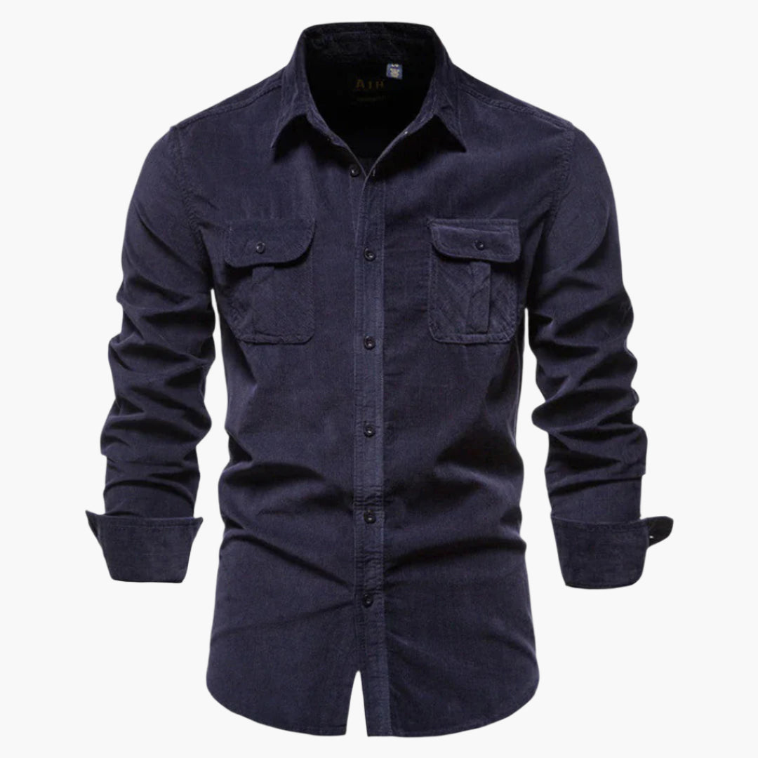 Men's Modern Fit Corduroy Shirt – Classic Style, Versatile Everyday & Business Wear