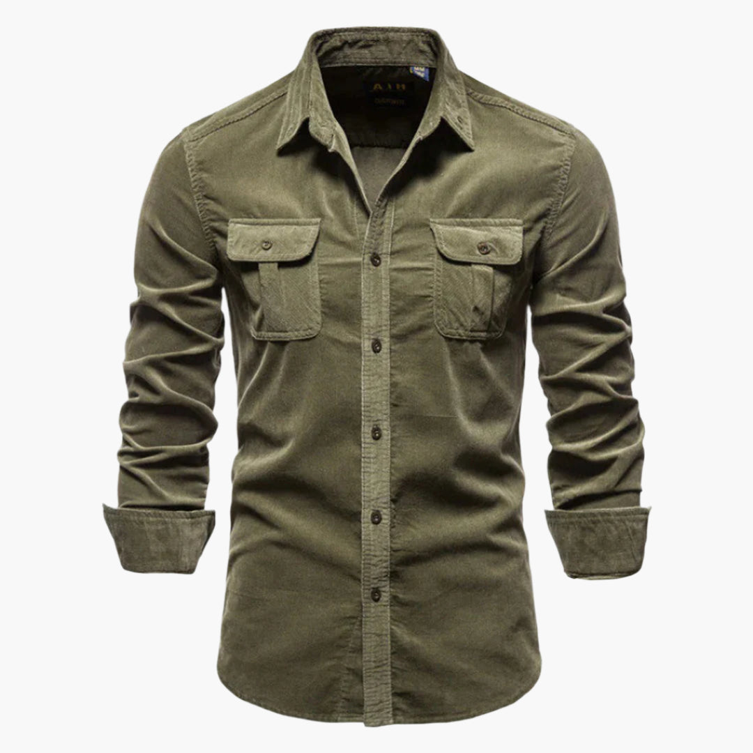 Men's Modern Fit Corduroy Shirt – Classic Style, Versatile Everyday & Business Wear