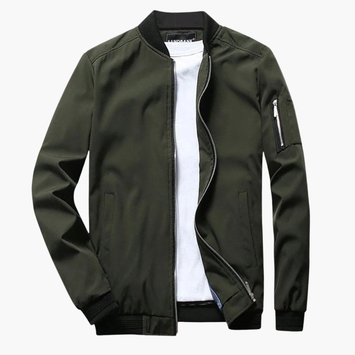 Men's Casual Bomber Jacket Lightweight Windbreaker Street Style