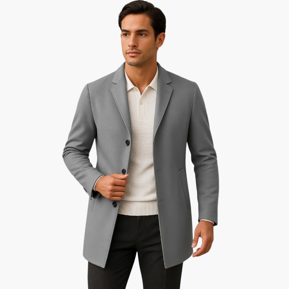 Men's Modern Spring Coat – Elegant Business & Casual Overcoat