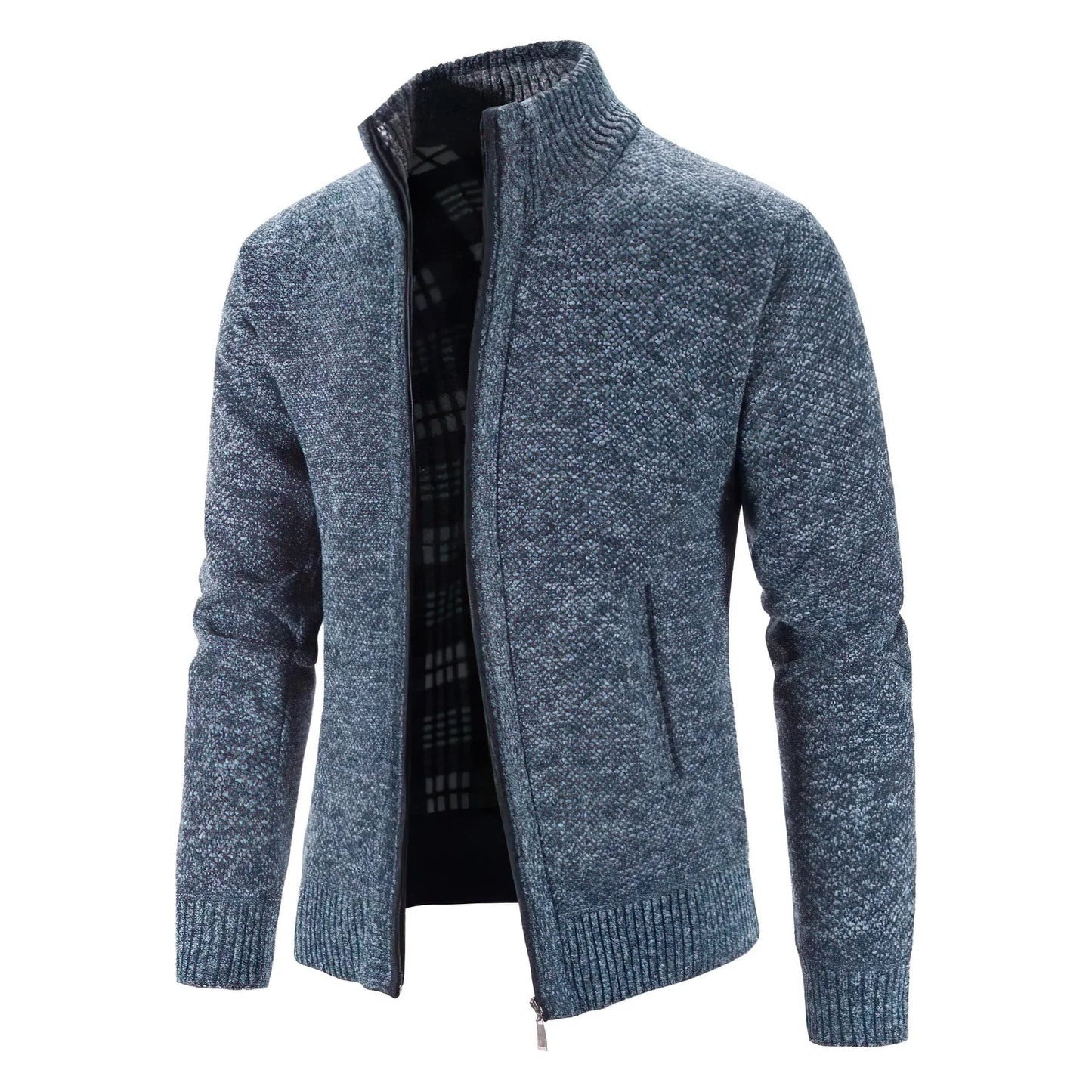 Men's Zip-Up Cardigan Sweater Classic Style for Everyday and Office