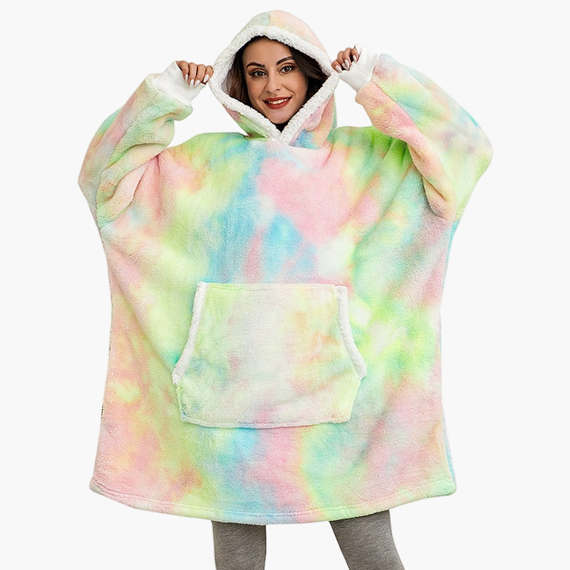 Women's Cozy Oversized Hoodie Blanket with Hood – Lounge & Relaxation Wear