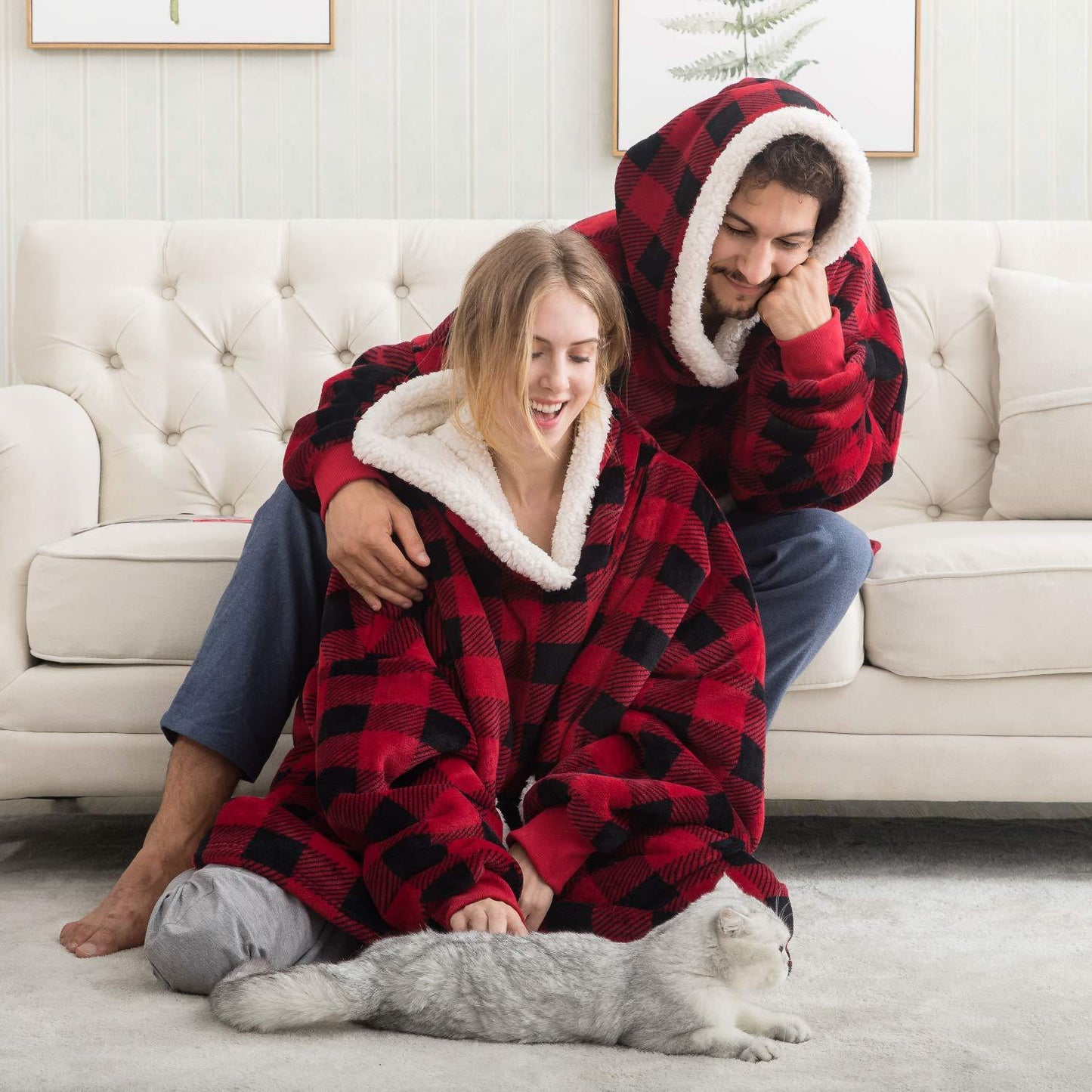 Women's Cozy Oversized Hoodie Blanket with Hood – Lounge & Relaxation Wear