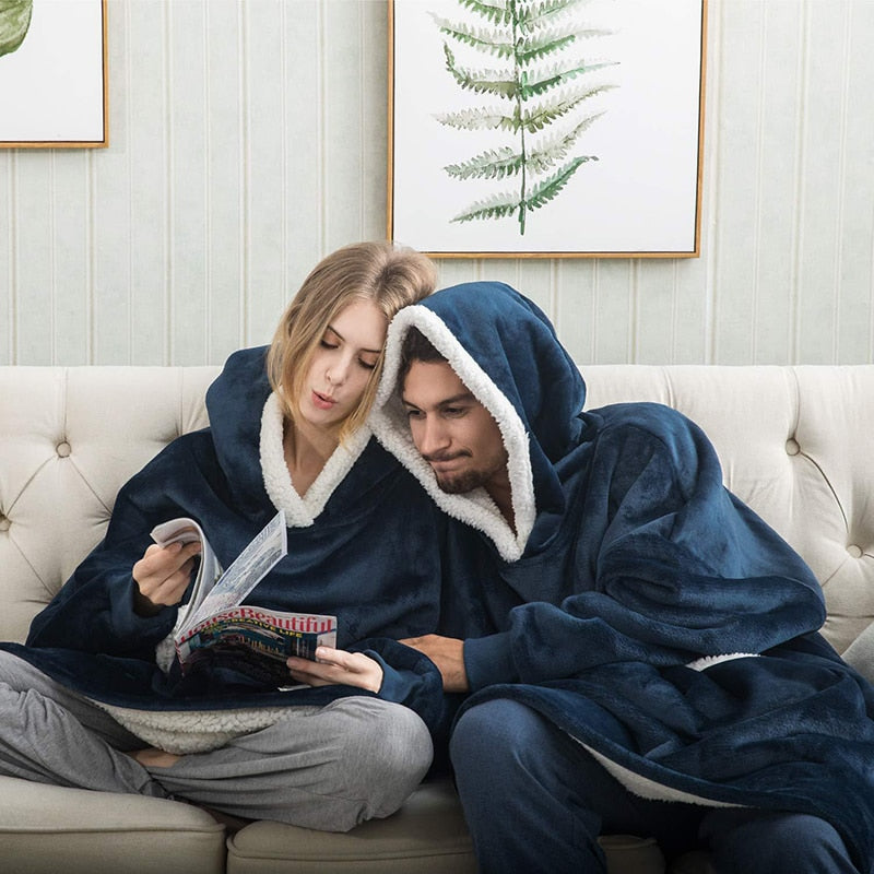 Women's Cozy Oversized Hoodie Blanket with Hood – Lounge & Relaxation Wear