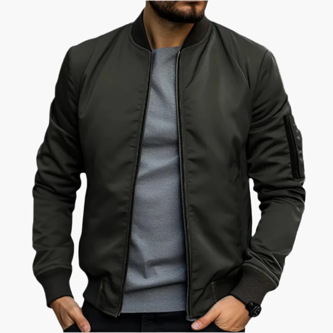 Men's Modern Bomber Jacket – Casual Urban Transitional Style