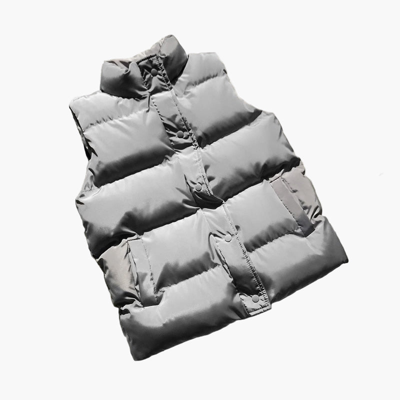 Women's Puffer Vest Casual Outdoor Quilted Gilet with High Collar