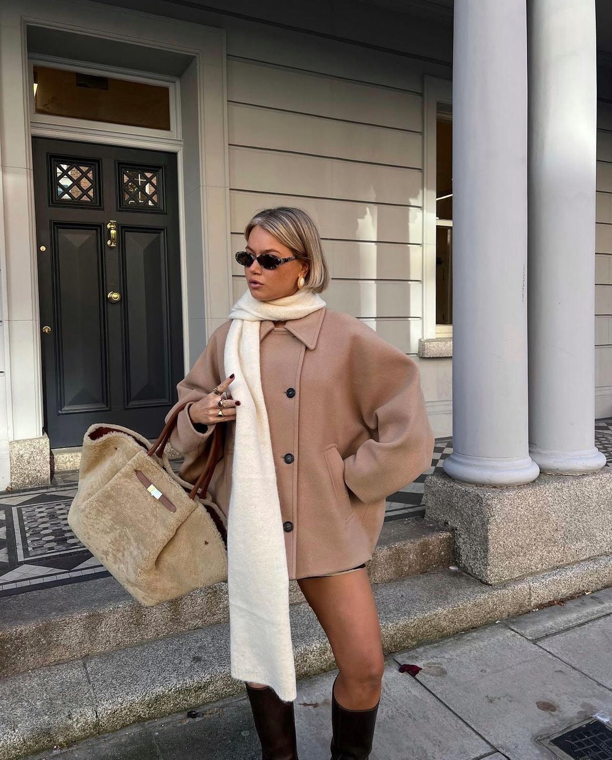 Women's Oversized Boxy Fit Coat – Modern Urban Style for Autumn and Winter