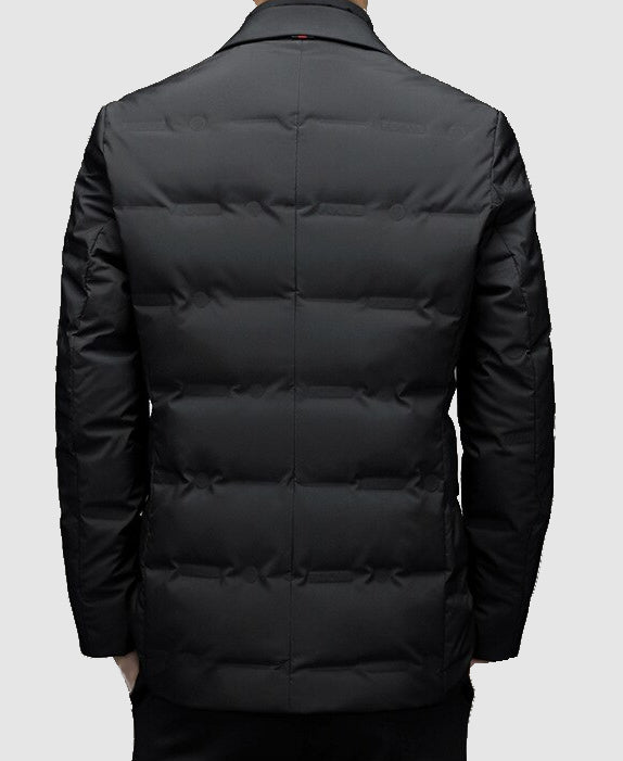 Men's Quilted Blazer Jacket – Elegant Urban Style for Business and Casual Wear