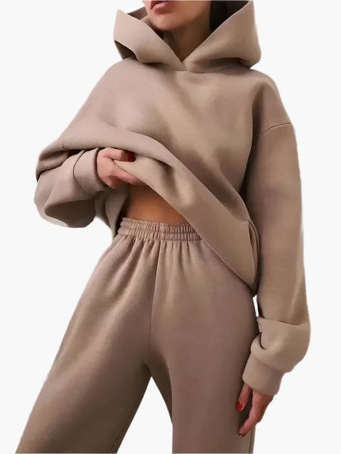 Women's Oversized Hoodie and Jogger Set – Casual Winter Loungewear Two-Piece Outfit