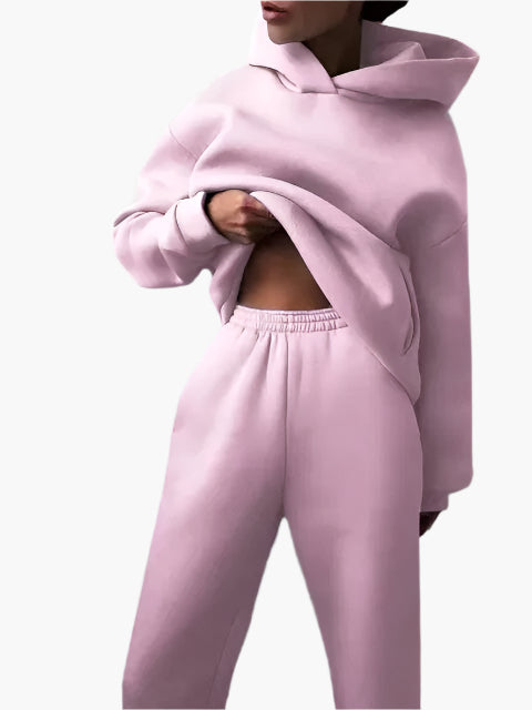 Women's Oversized Hoodie and Jogger Set – Casual Winter Loungewear Two-Piece Outfit