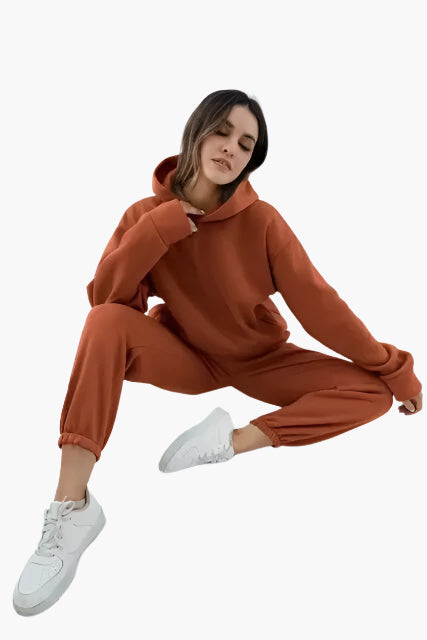 Women's Oversized Hoodie and Jogger Set – Casual Winter Loungewear Two-Piece Outfit