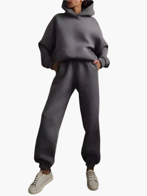 Women's Oversized Hoodie and Jogger Set – Casual Winter Loungewear Two-Piece Outfit