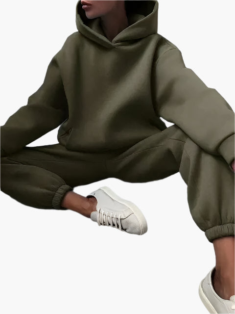Women's Oversized Hoodie and Jogger Set – Casual Winter Loungewear Two-Piece Outfit