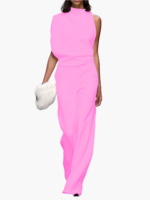 Women's Elegant Wide-Leg Jumpsuit Sleeveless Office & Event Style