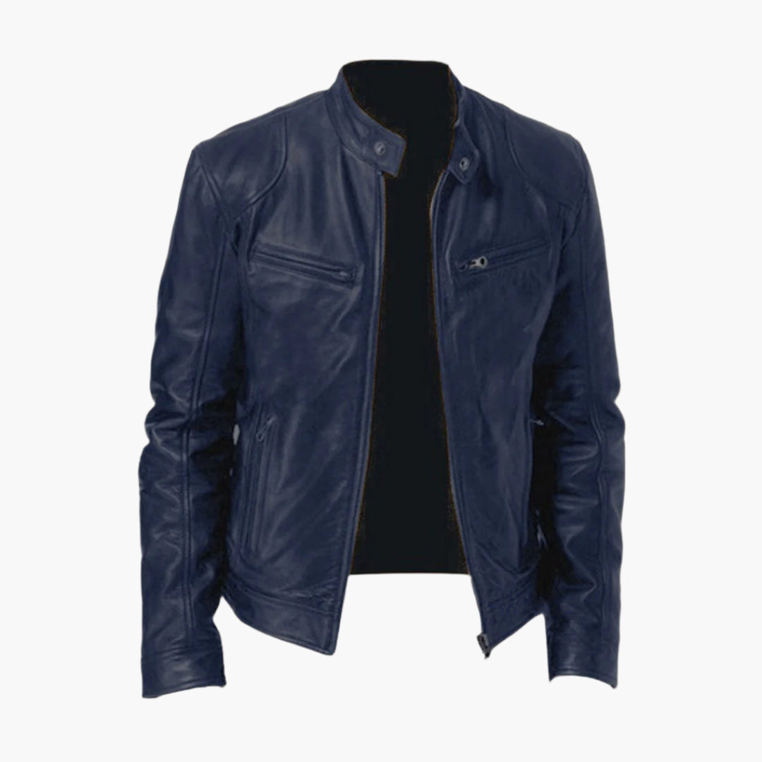 Men's Biker Style Versatile Fashion Jacket for Everyday and Transitional Wear