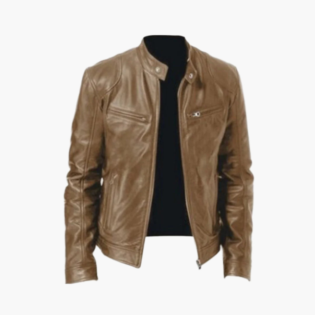 Men's Biker Style Versatile Fashion Jacket for Everyday and Transitional Wear