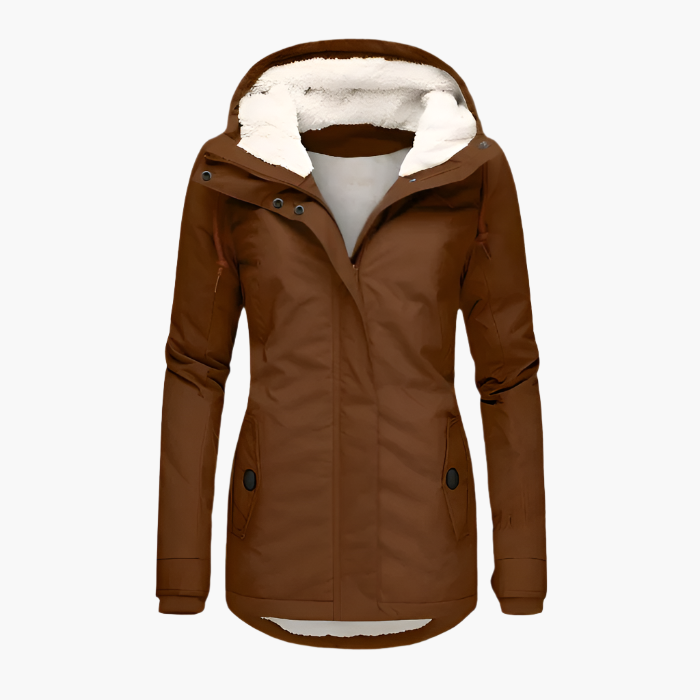 Women's Winter Parka Jacket with Hood - Stylish Long Waterproof Coat for Cold Weather
