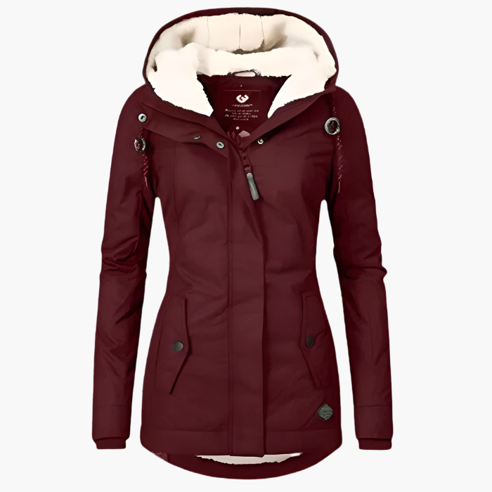 Women's Winter Parka Jacket with Hood - Stylish Long Waterproof Coat for Cold Weather