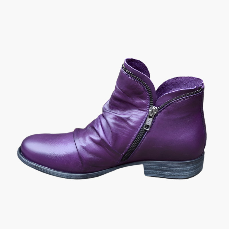 Women's Modern Ankle Boots with Comfort+ Support and Easy Zip Closure