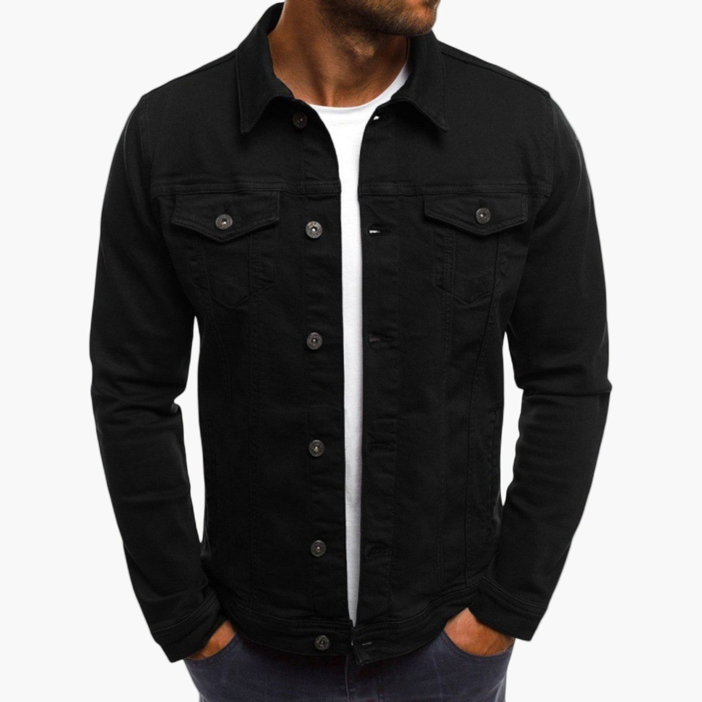 Men's Classic Denim Style Workwear Jacket – Casual Everyday Layer
