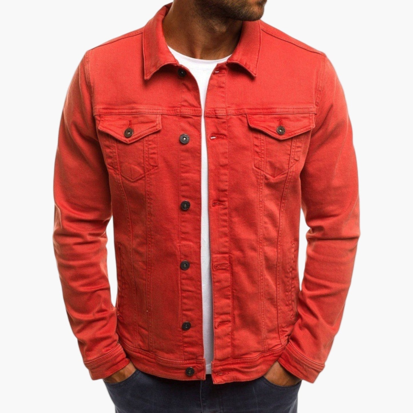 Men's Classic Denim Style Workwear Jacket – Casual Everyday Layer