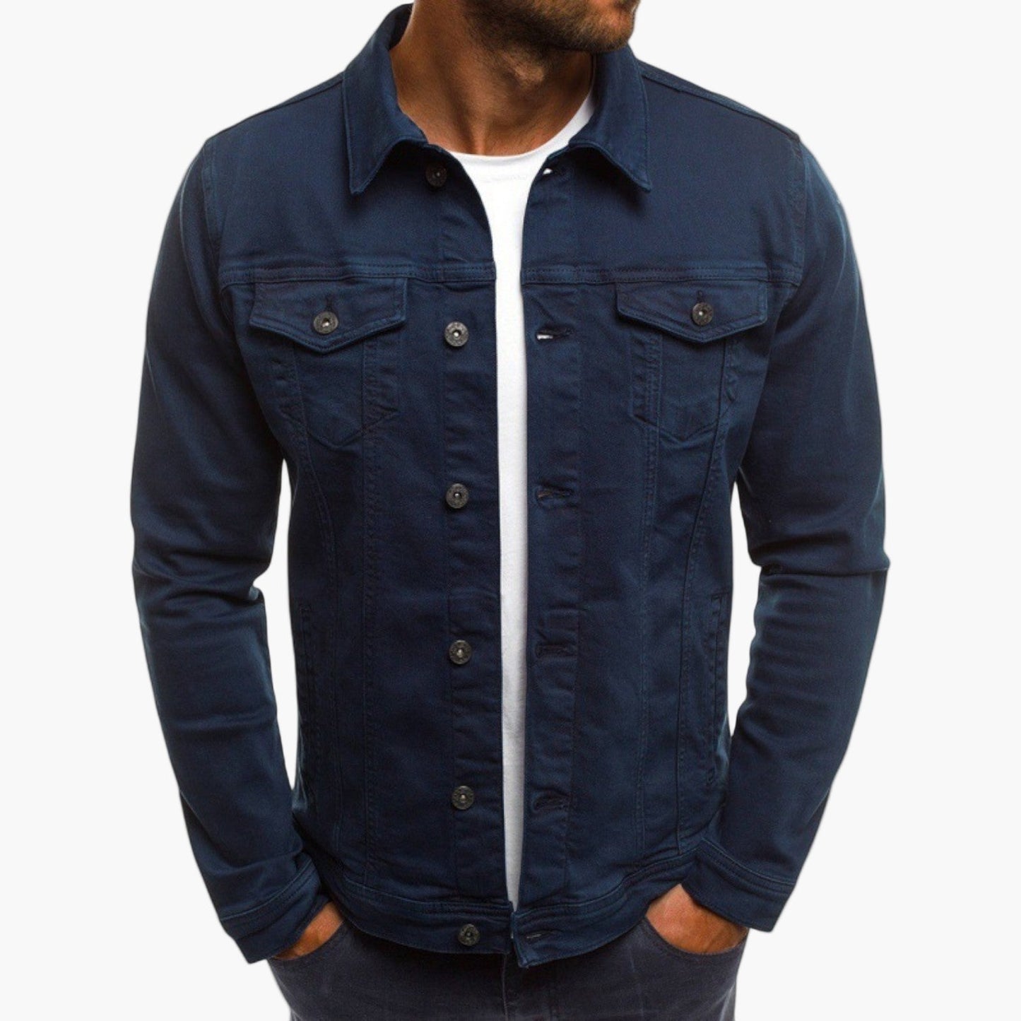 Men's Classic Denim Style Workwear Jacket – Casual Everyday Layer