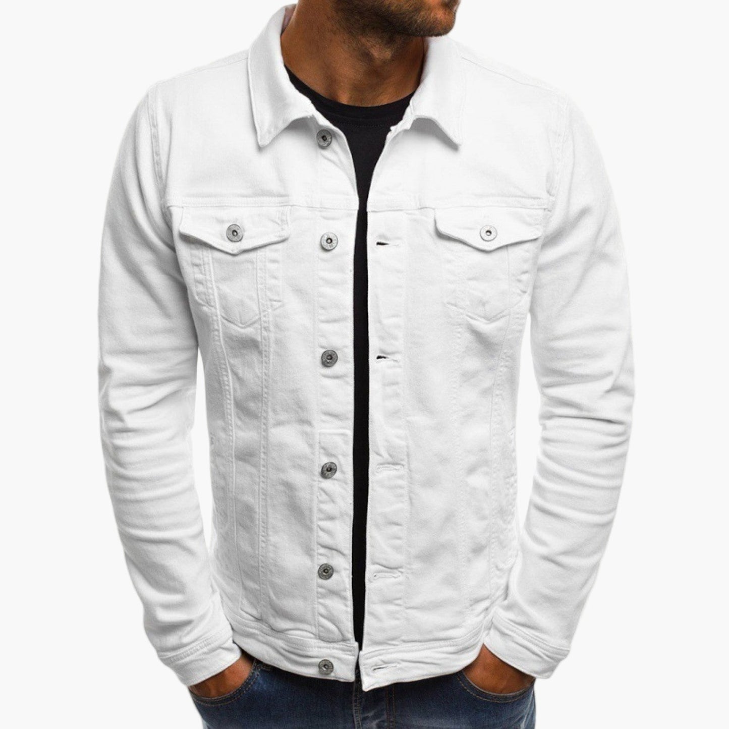 Men's Classic Denim Style Workwear Jacket – Casual Everyday Layer