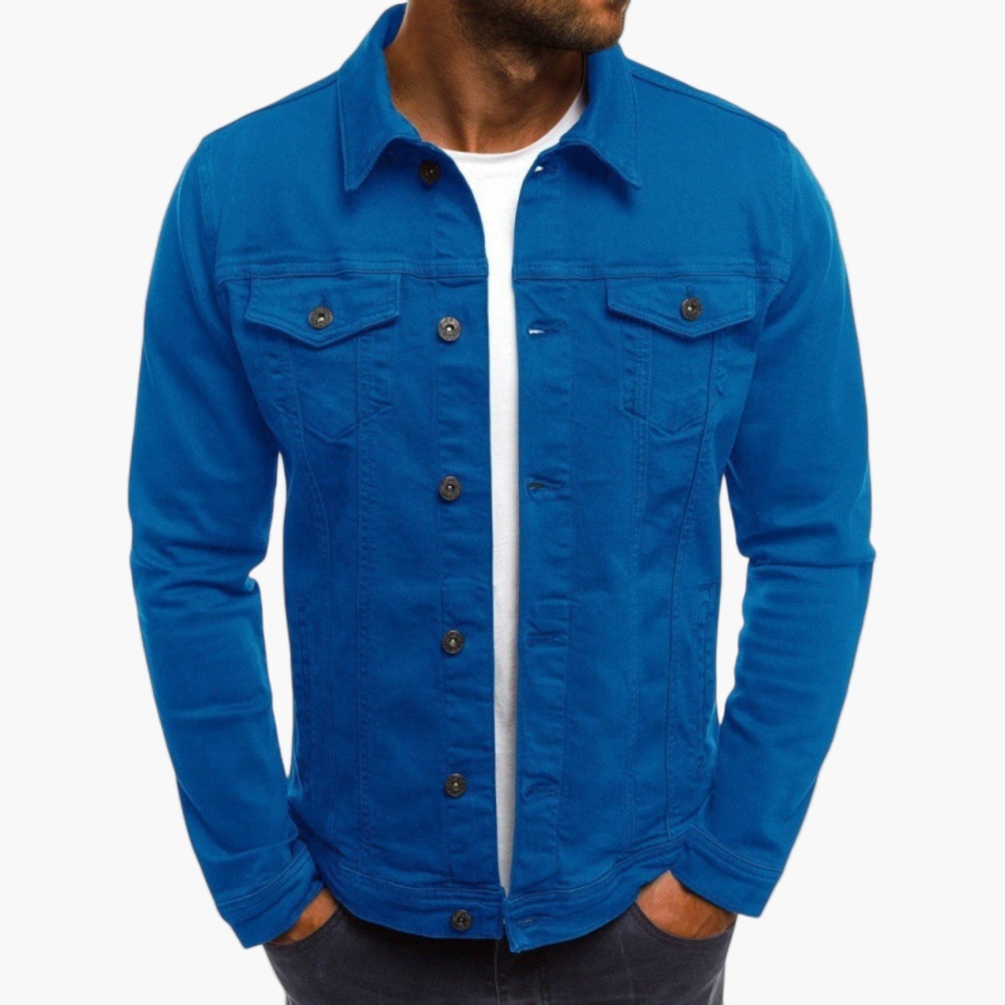 Men's Classic Denim Style Workwear Jacket – Casual Everyday Layer