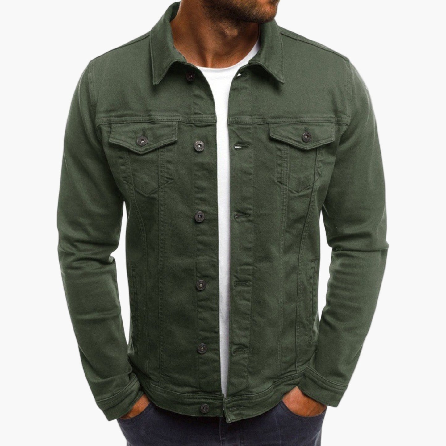 Men's Classic Denim Style Workwear Jacket – Casual Everyday Layer