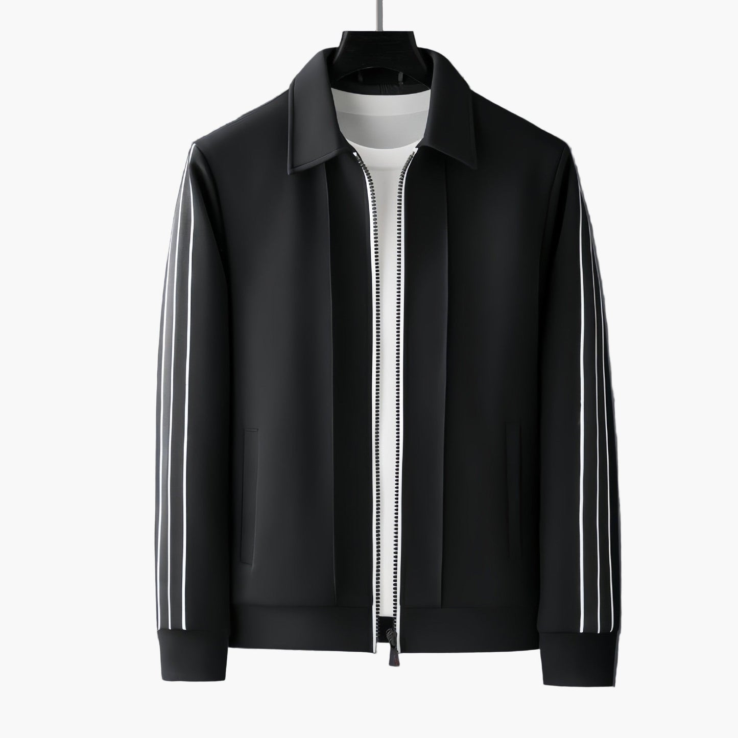 Men's Athletic Tracksuit Set – Modern Sporty Style with Zip Jacket and Training Pants