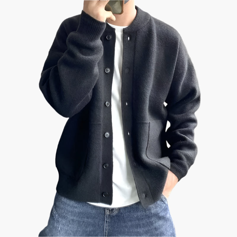 Men's Casual Button-Front Cardigan Relaxed Fit Everyday Wear