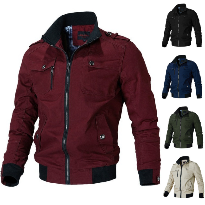 Men's Classic Bomber Jacket – Modern Vintage Style for Everyday and Outdoor Wear