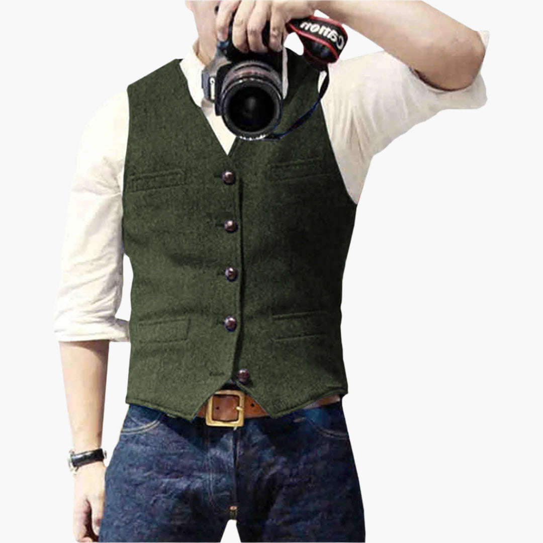 Men's Slim Fit Modern Vest – Versatile Classic Style for Business, Events, and Casual Wear