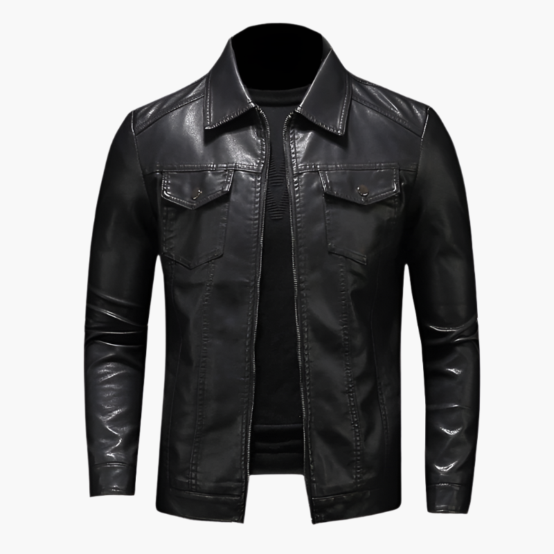 Men's Classic Biker Style Jacket Urban Fashion Outerwear