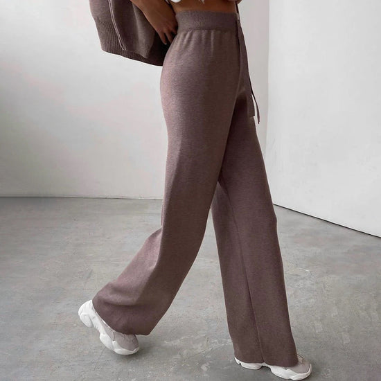 Women's Lounge Set with Turtleneck Pullover - Cozy Relaxed Fit Loungewear