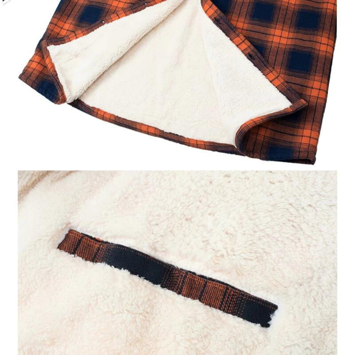 Men's Casual Plaid Shirt Jacket with Warm Fleece Lining for Everyday and Outdoor Wear