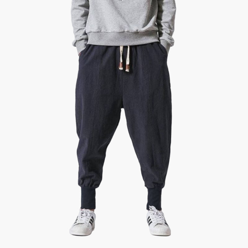 Men's Relaxed Fit Harem Jogger Pants – Casual Urban Style for Everyday and Sports