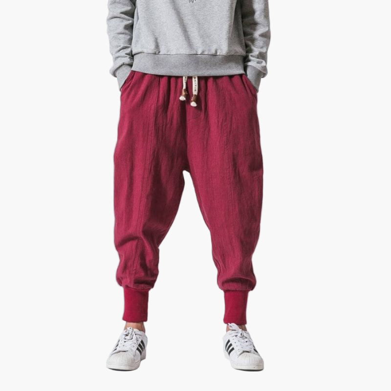 Men's Relaxed Fit Harem Jogger Pants – Casual Urban Style for Everyday and Sports