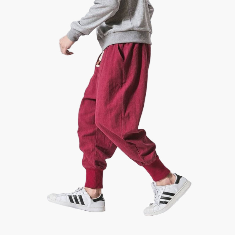 Men's Relaxed Fit Harem Jogger Pants – Casual Urban Style for Everyday and Sports