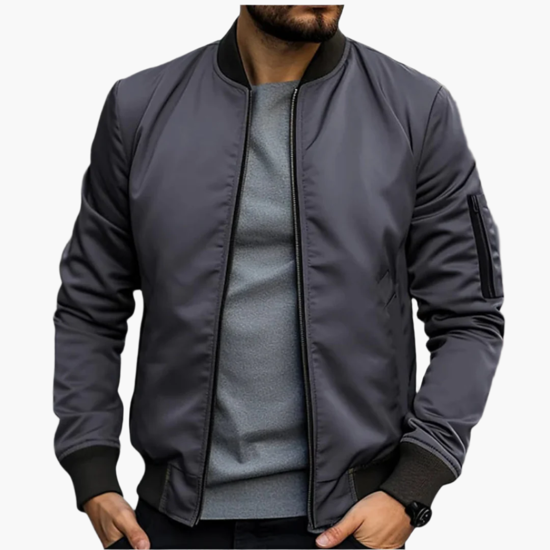 Men's Modern Bomber Jacket – Casual Urban Transitional Style