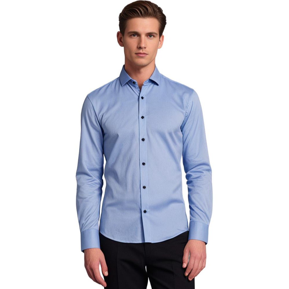 Men's Classic Slim Fit Stretch Dress Shirt – Business & Casual Style