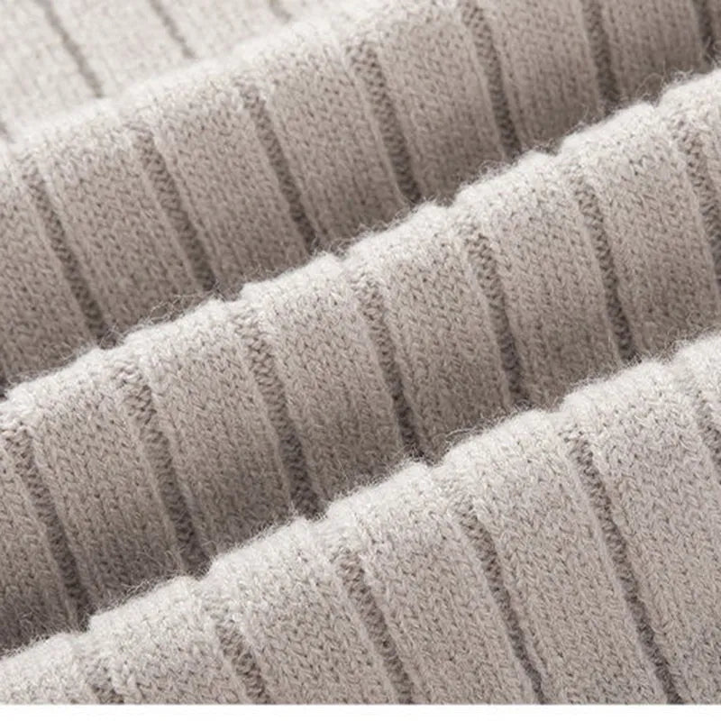 Men's Ribbed Knit Quarter-Zip Pullover Sweater with Stand Collar – Classic Versatile Style for Everyday and Office Wear
