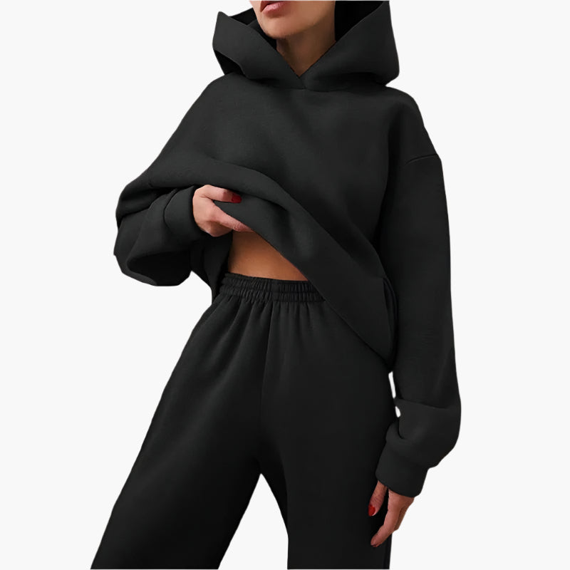 Women's Oversized Lounge Jogger Set – Relaxed Hoodie & Sweatpants, Casual Streetwear Suit