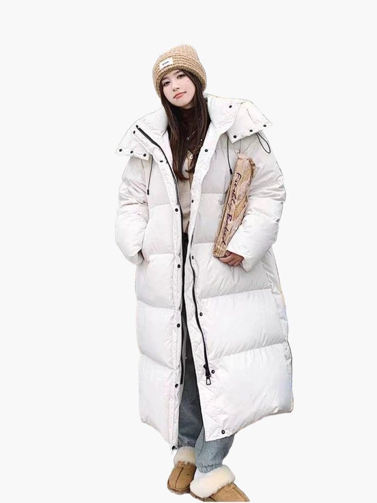 Women's Long Puffer Jacket Hooded Winter Parka for Outdoor and Everyday Wear