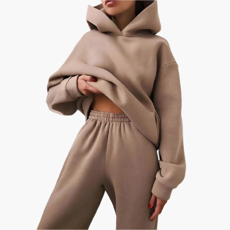 Women's Oversized Lounge Jogger Set – Relaxed Hoodie & Sweatpants, Casual Streetwear Suit