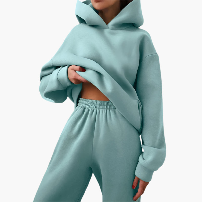 Women's Oversized Lounge Jogger Set – Relaxed Hoodie & Sweatpants, Casual Streetwear Suit
